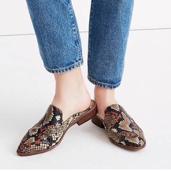 The Frances Loafer Mule in Snake Embossed Leather - Picture 2 of 7